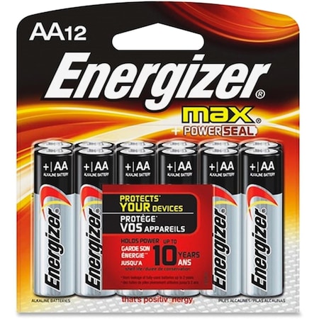 Lorell Max AA Alkaline Batteries EVEE91BW12EM